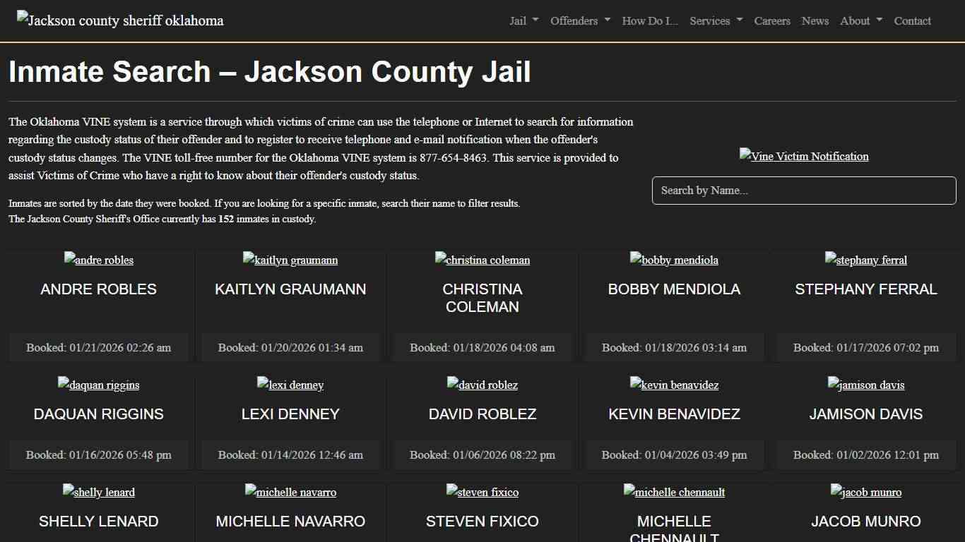 Inmate Search | Jackson County Sheriff's Office